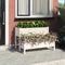 vidaXL - Plantenbak - 110x84x75 - cm - massief - grenenhout - wit