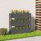 vidaXL - Plantenbak - 112x25x104,5 - cm - massief - grenenhout - grijs