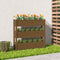vidaXL - Plantenbak - 112x25x104,5 - cm - massief - grenenhout - honingbruin