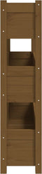 vidaXL - Plantenbak - 112x25x104,5 - cm - massief - grenenhout - honingbruin