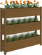 vidaXL - Plantenbak - 112x25x104,5 - cm - massief - grenenhout - honingbruin