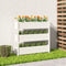 vidaXL - Plantenbak - 112x25x104,5 - cm - massief - grenenhout - wit