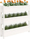 vidaXL - Plantenbak - 112x25x104,5 - cm - massief - grenenhout - wit