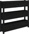 vidaXL - Plantenbak - 112x25x104,5 - cm - massief - grenenhout - zwart