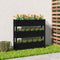 vidaXL - Plantenbak - 112x25x104,5 - cm - massief - grenenhout - zwart