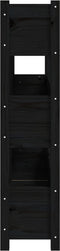 vidaXL - Plantenbak - 112x25x104,5 - cm - massief - grenenhout - zwart