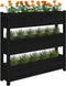 vidaXL - Plantenbak - 112x25x104,5 - cm - massief - grenenhout - zwart