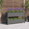 vidaXL - Plantenbak - 112x25x66 - cm - massief - grenenhout - grijs