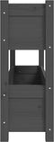 vidaXL - Plantenbak - 112x25x66 - cm - massief - grenenhout - grijs
