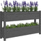 vidaXL - Plantenbak - 112x25x66 - cm - massief - grenenhout - grijs