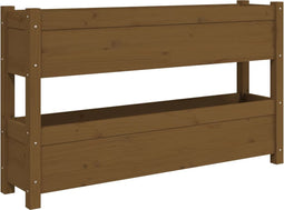 vidaXL - Plantenbak - 112x25x66 - cm - massief - grenenhout - honingbruin