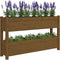 vidaXL - Plantenbak - 112x25x66 - cm - massief - grenenhout - honingbruin