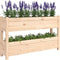 vidaXL - Plantenbak - 112x25x66 - cm - massief - grenenhout