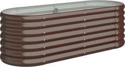 vidaXL - Plantenbak - 114x40x36 - cm - gepoedercoat - staal - bruin