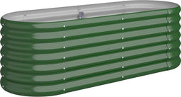 vidaXL - Plantenbak - 114x40x36 - cm - gepoedercoat - staal - groen