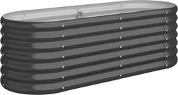 vidaXL - Plantenbak - 114x40x36 - cm - gepoedercoat - staal - antracietkleurig
