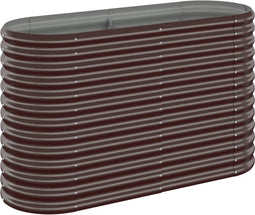 vidaXL - Plantenbak - 114x40x68 - cm - gepoedercoat - staal - bruin