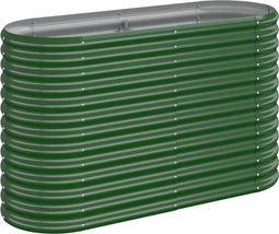 vidaXL - Plantenbak - 114x40x68 - cm - gepoedercoat - staal - groen
