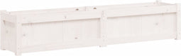 vidaXL - Plantenbak - 150x31x31 - cm - massief - grenenhout - wit