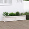 vidaXL - Plantenbak - 150x31x31 - cm - massief - grenenhout - wit