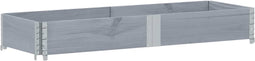 vidaXL - Plantenbak - 150x50 - cm - massief - grenenhout - grijs