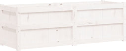 vidaXL - Plantenbak - 150x50x50 - cm - massief - grenenhout - wit
