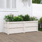 vidaXL - Plantenbak - 150x50x50 - cm - massief - grenenhout - wit