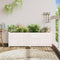 vidaXL - Plantenbak - 150x50x50 - cm - massief - grenenhout - wit