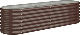 vidaXL - Plantenbak - 152x40x36 - cm - gepoedercoat - staal - bruin