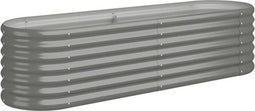 vidaXL - Plantenbak - 152x40x36 - cm - gepoedercoat - staal - grijs