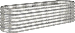 vidaXL - Plantenbak - 152x40x36 - cm - gepoedercoat - staal - zilverkleurig