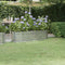 vidaXL - Plantenbak - 152x40x36 - cm - gepoedercoat - staal - zilverkleurig