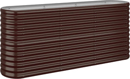 vidaXL - Plantenbak - 152x40x68 - cm - gepoedercoat - staal - bruin
