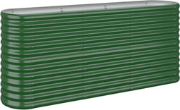 vidaXL - Plantenbak - 152x40x68 - cm - gepoedercoat - staal - groen
