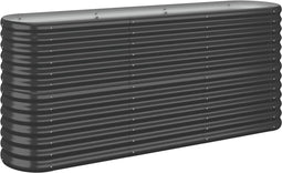 vidaXL - Plantenbak - 152x40x68 - cm - gepoedercoat - staal - antracietkleurig