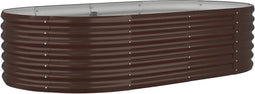 vidaXL - Plantenbak - 152x80x36 - cm - gepoedercoat - staal - bruin