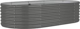 vidaXL - Plantenbak - 152x80x36 - cm - gepoedercoat - staal - grijs