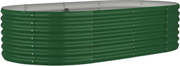 vidaXL - Plantenbak - 152x80x36 - cm - gepoedercoat - staal - groen