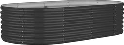 vidaXL - Plantenbak - 152x80x36 - cm - gepoedercoat - staal - antracietkleurig
