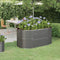 vidaXL - Plantenbak - 152x80x68 - cm - gepoedercoat - staal - grijs