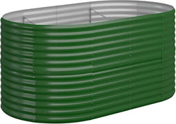 vidaXL - Plantenbak - 152x80x68 - cm - gepoedercoat - staal - groen
