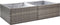 vidaXL - Plantenbak - 157x80x40 - cm - poly - rattan - grijs