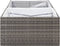 vidaXL - Plantenbak - 157x80x40 - cm - poly - rattan - grijs