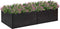 vidaXL - Plantenbak - 157x80x40 - cm - poly - rattan - zwart