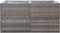vidaXL - Plantenbak - 157x80x80 - cm - poly - rattan - grijs