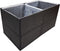 vidaXL - Plantenbak - 157x80x80 - cm - poly - rattan - zwart