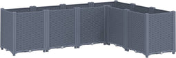 vidaXL - Plantenbak - 160x120x53 - cm - polypropeen - grijs