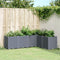 vidaXL - Plantenbak - 160x120x53 - cm - polypropeen - grijs