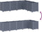 vidaXL - Plantenbak - 160x120x53 - cm - polypropeen - grijs