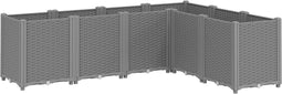 vidaXL - Plantenbak - 160x120x53 - cm - polypropeen - lichtgrijs
